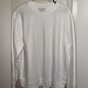 White Amazon Fleece Crewneck Sweatshirt, L